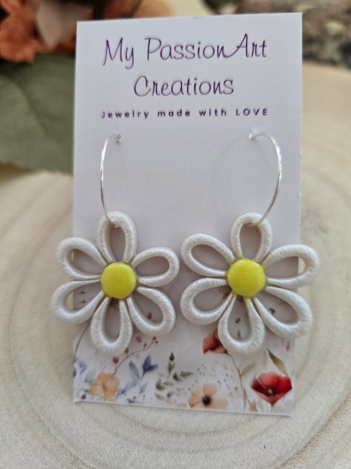 Daisy Hoop Earrings