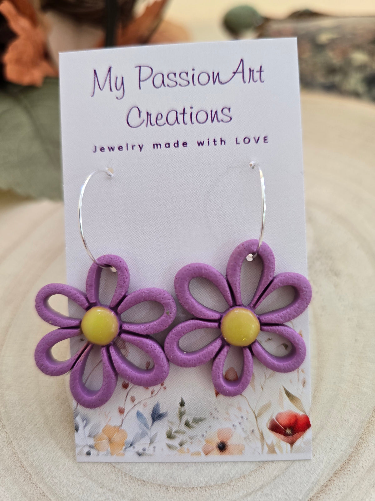 Daisy Hoop Earrings