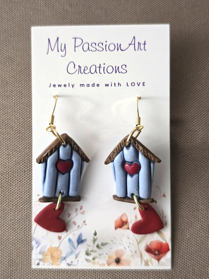 Birdhouse Earrings