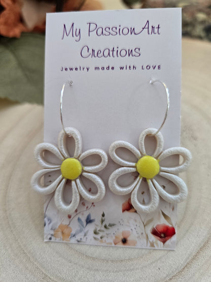Daisy Hoop Earrings