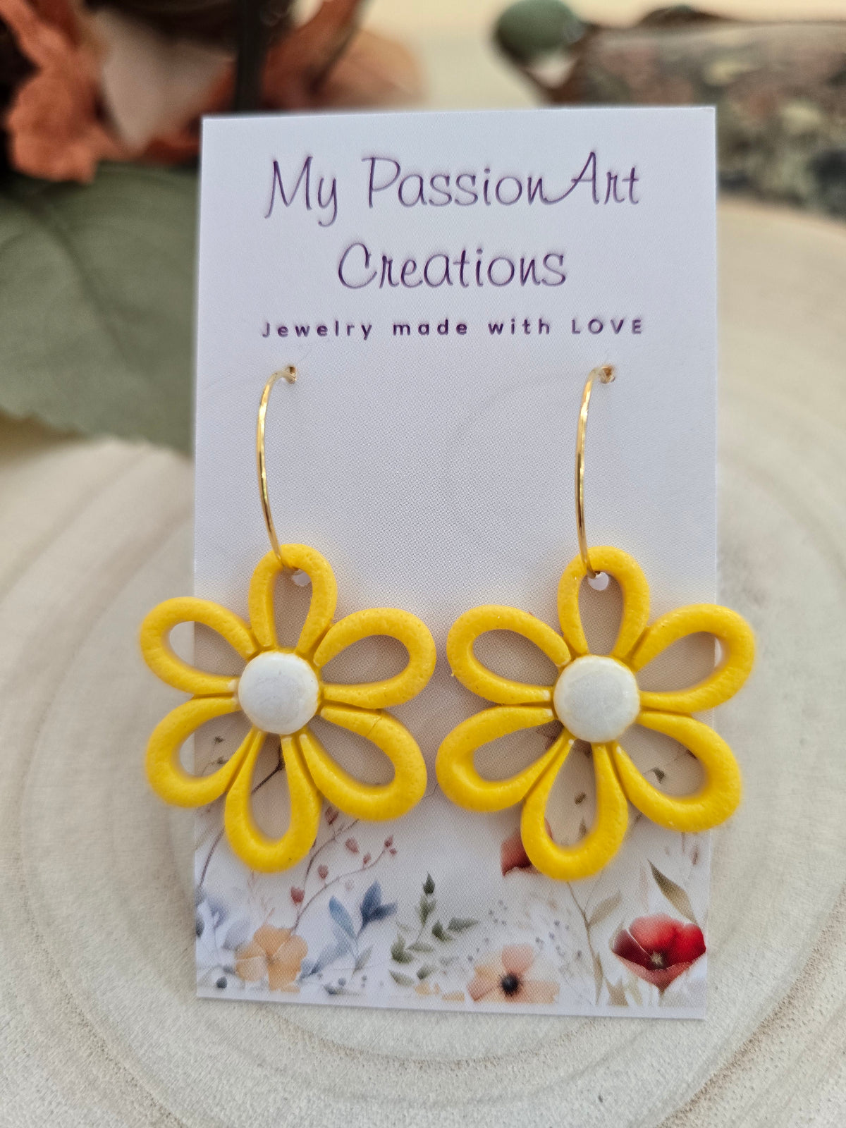 Daisy Hoop Earrings