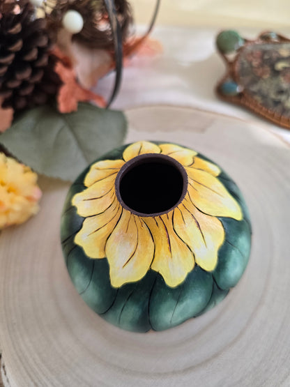 Bright Yellow Sunflower Gourd - Floral Decor