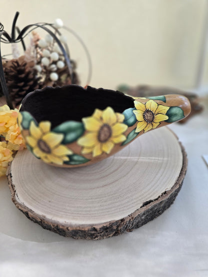 Sunflower Wreath Decorative Gourd