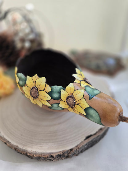 Sunflower Wreath Decorative Gourd