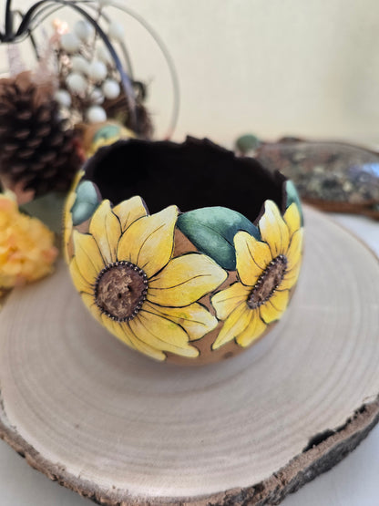 Sunflower Wreath Decorative Gourd