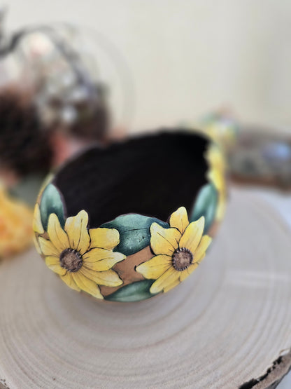 Sunflower Wreath Decorative Gourd