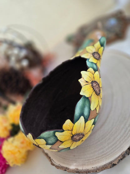 Sunflower Wreath Decorative Gourd