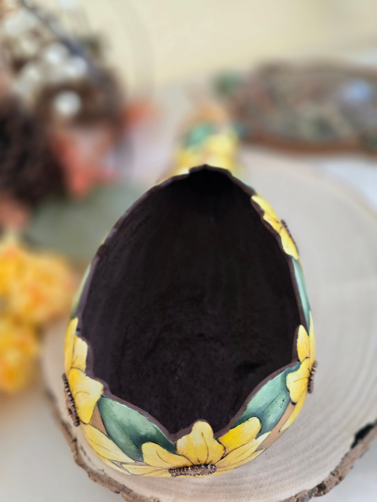 Sunflower Wreath Decorative Gourd