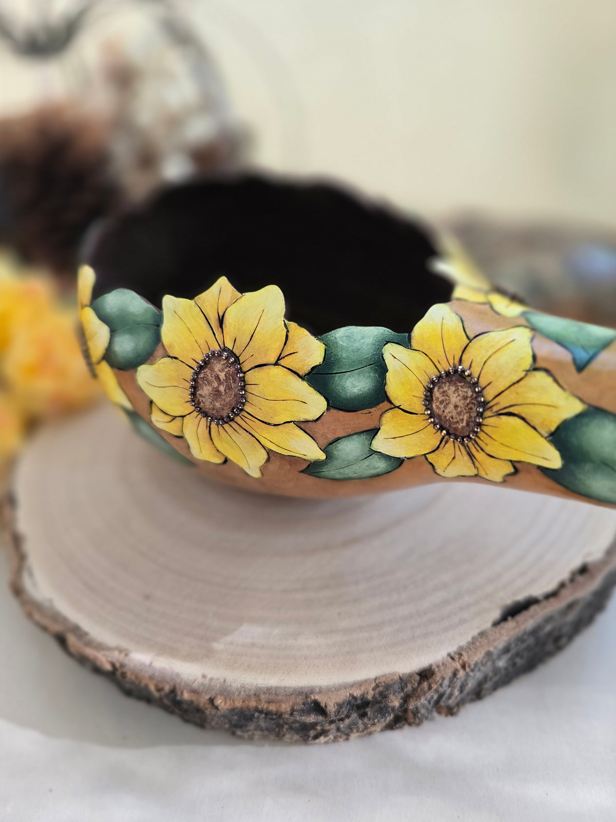 Sunflower Wreath Decorative Gourd